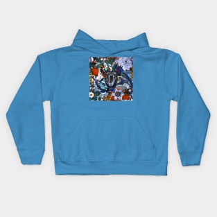 Snake in flowers Kids Hoodie